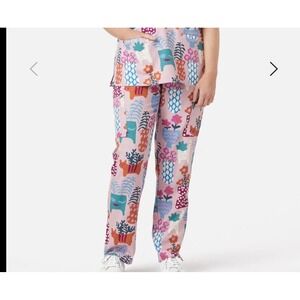 Princess Highway Adorable Plant Scrub Pants‎ Bottoms Color Pink 3X NWT